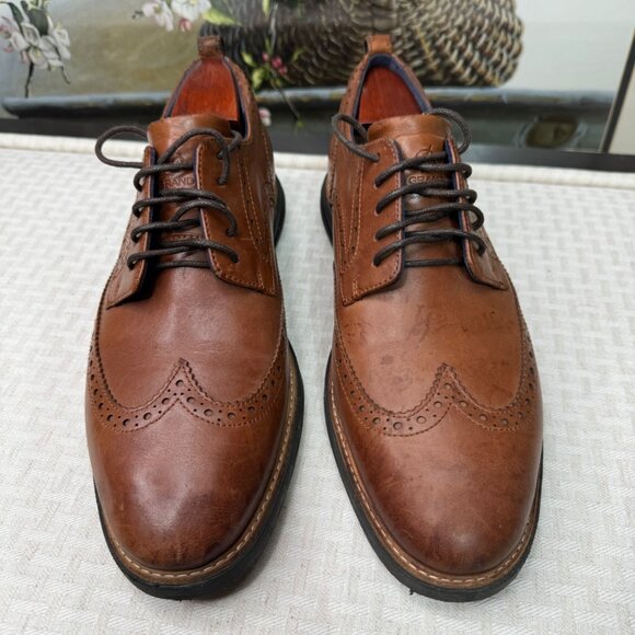 Cole Haan Mens Size 12M Grand Evolution Leather Wingtip Oxford Shoes Brown - Picture 2 of 9